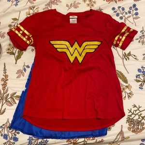 Wonder Woman Costume T-Shirt with Cape
